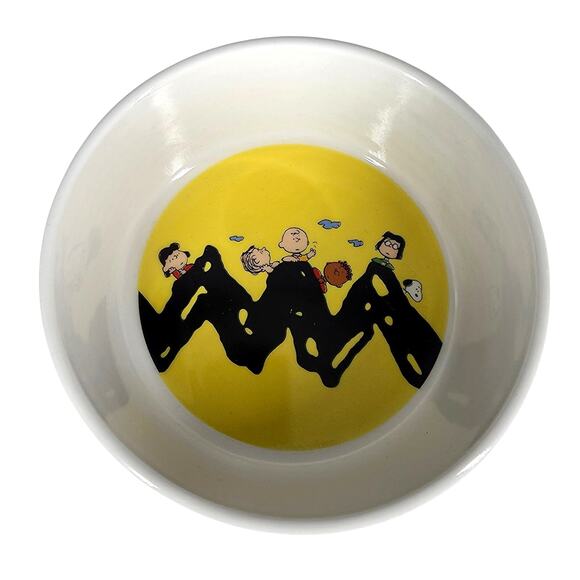 PEANUTS CHARLIE BROWN & FRIENDS PET BOWL – GIBSON STONEWARE – 5" VINTAGE STYLE - Picture 1 of 8